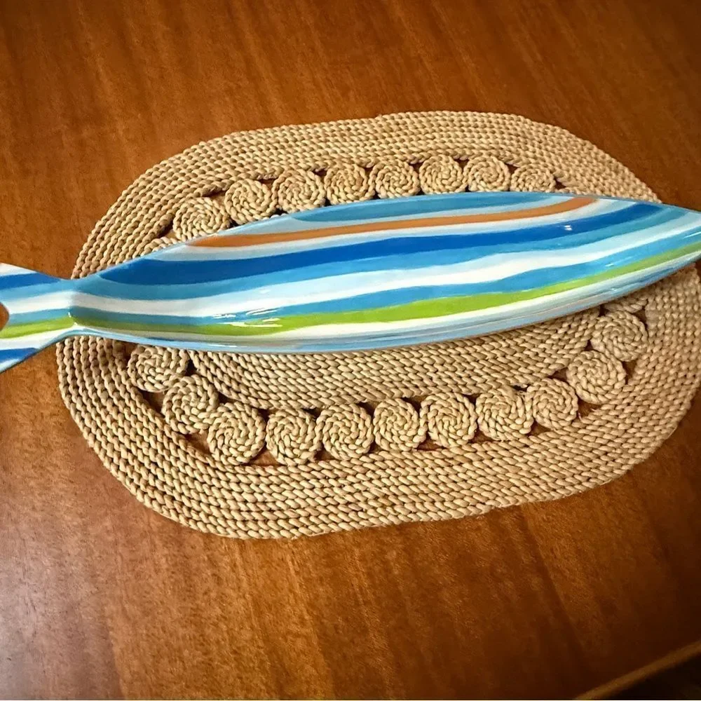Vintage Boston Warehouse Co. Clearly Fish Ceramic Appetizer Serving Dish/Boat